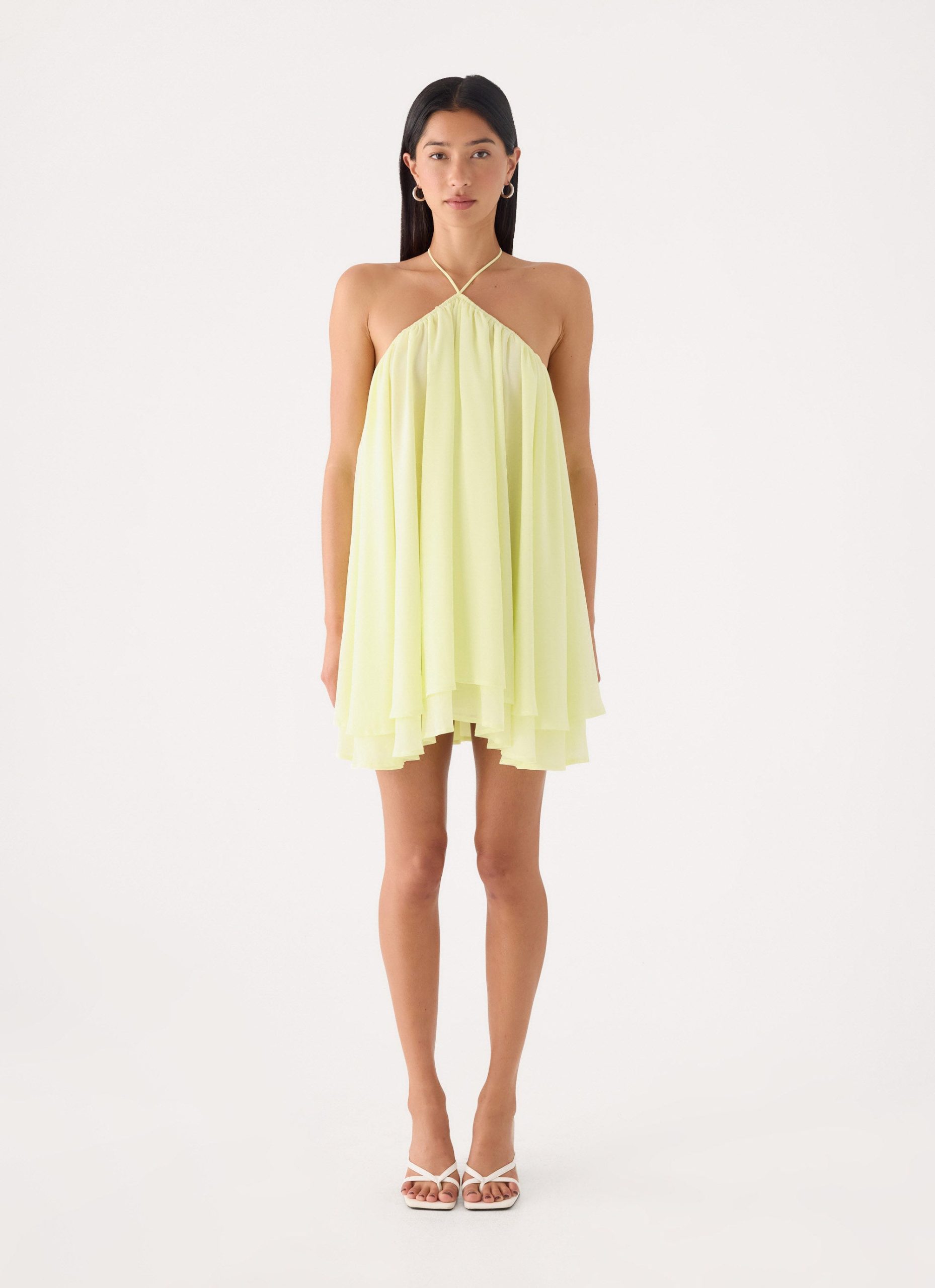 Alicelle Halter Mini Dress - Yellow - Image 5