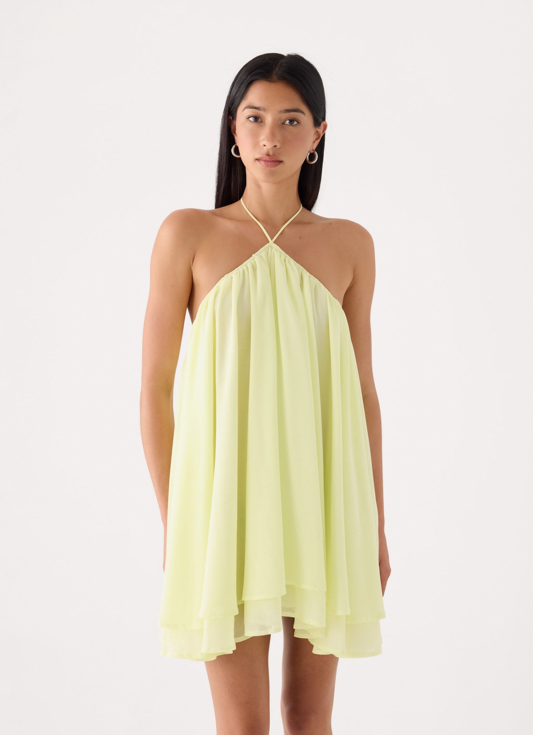 Alicelle Halter Mini Dress - Yellow - Image 6