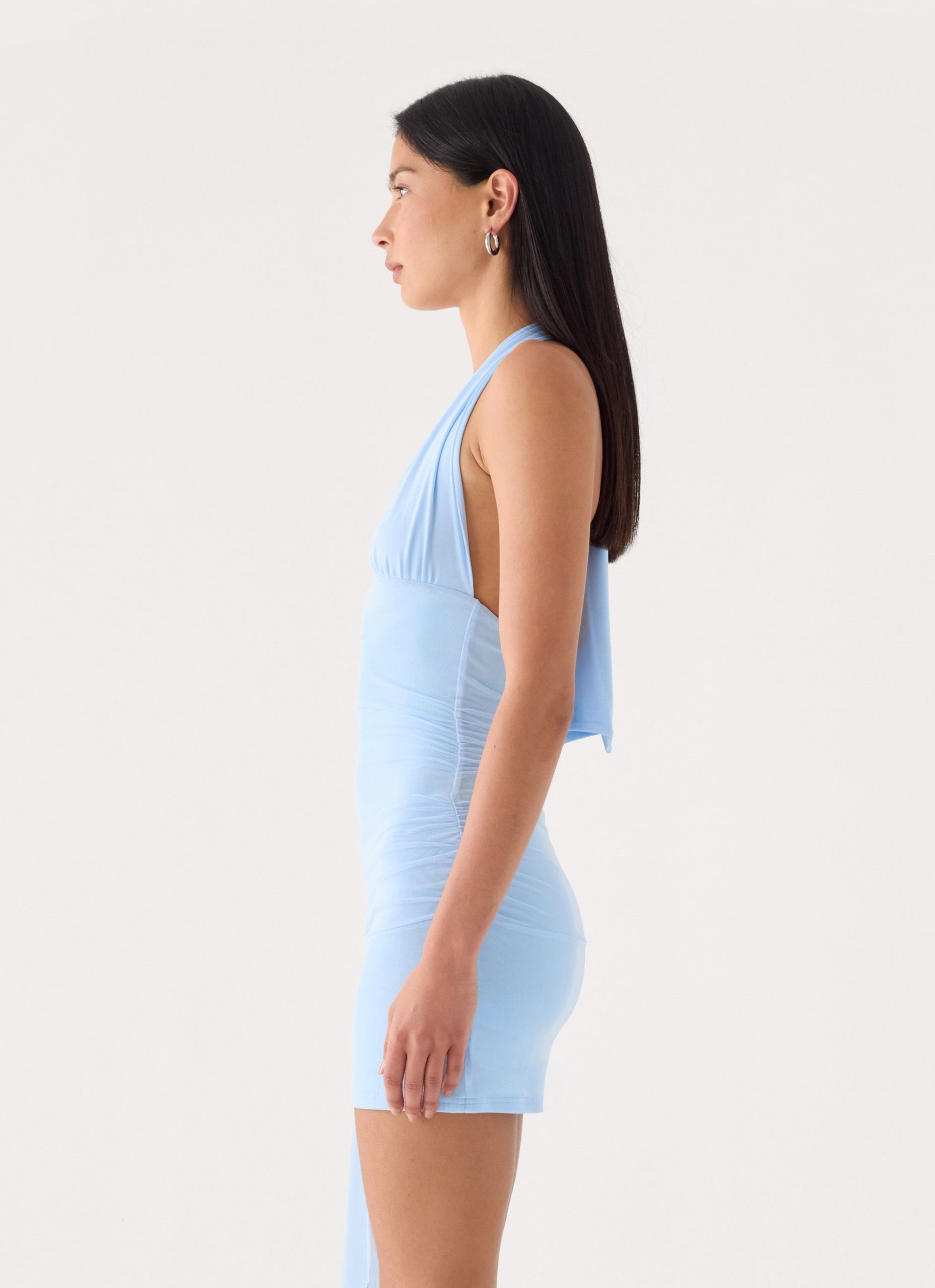 Dinah Halter Mini Dress - Blue - Image 2