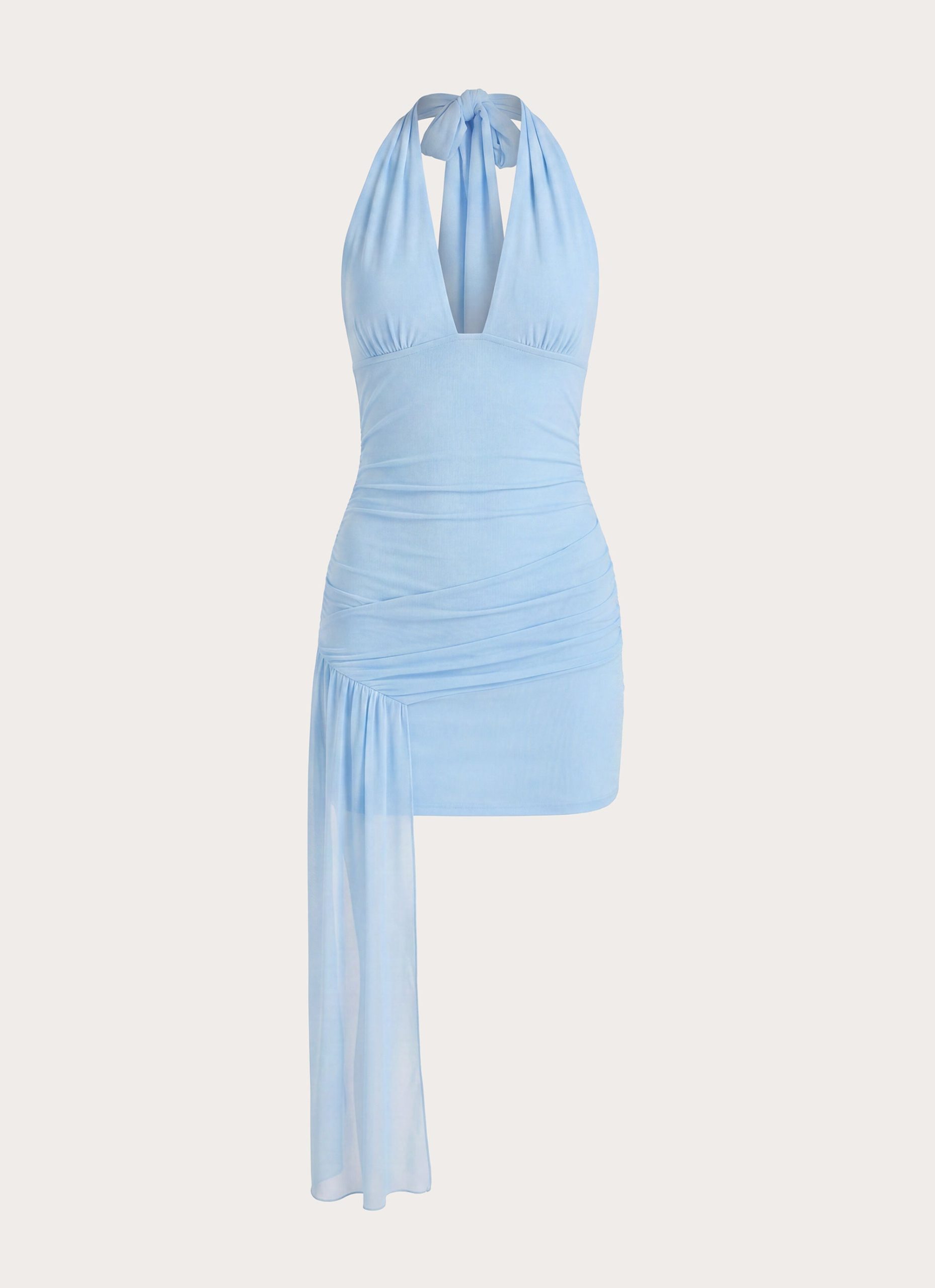 Dinah Halter Mini Dress - Blue - Image 8