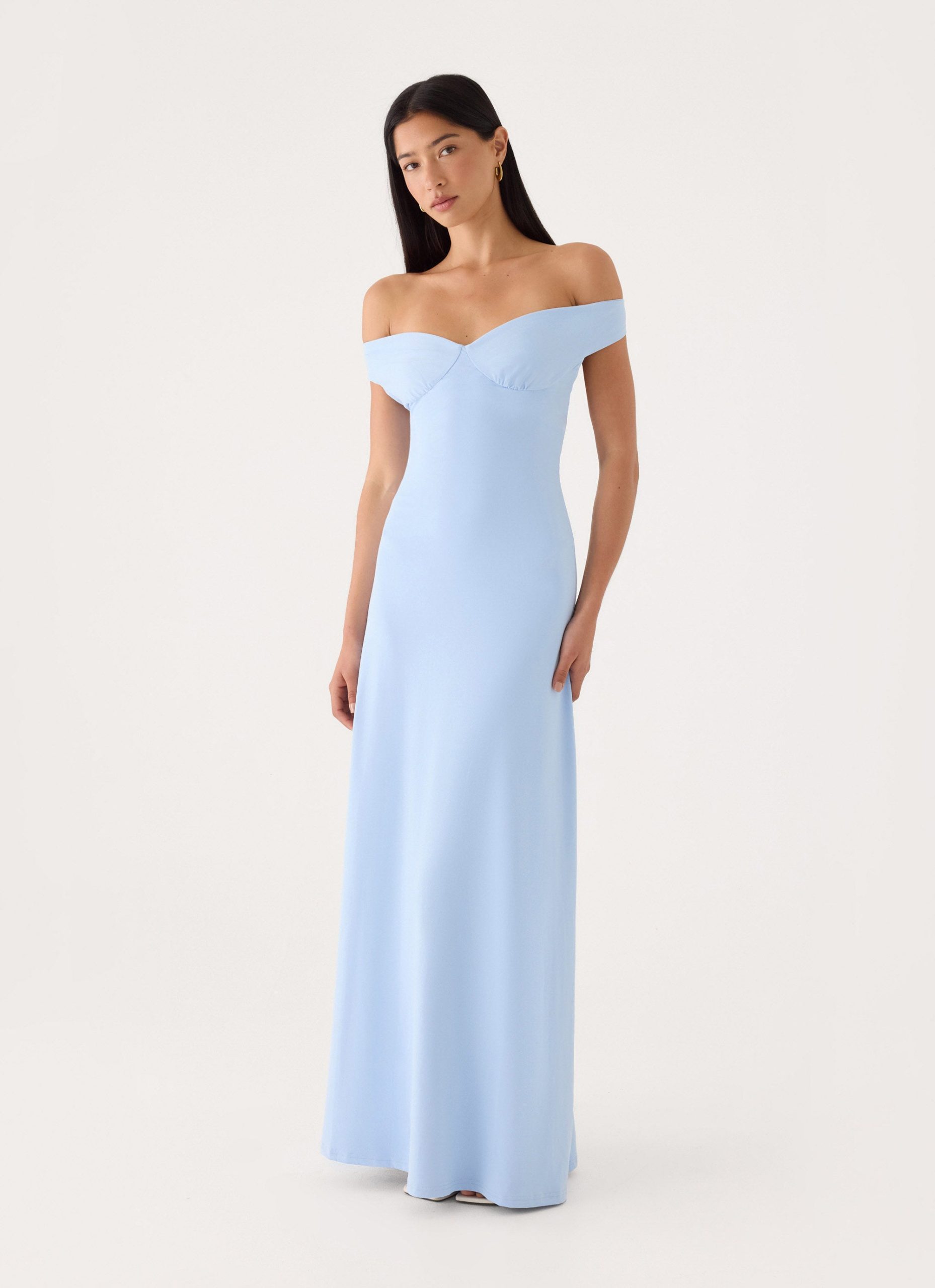 Diranda Off Shoulder Maxi Dress - Blue - Image 4