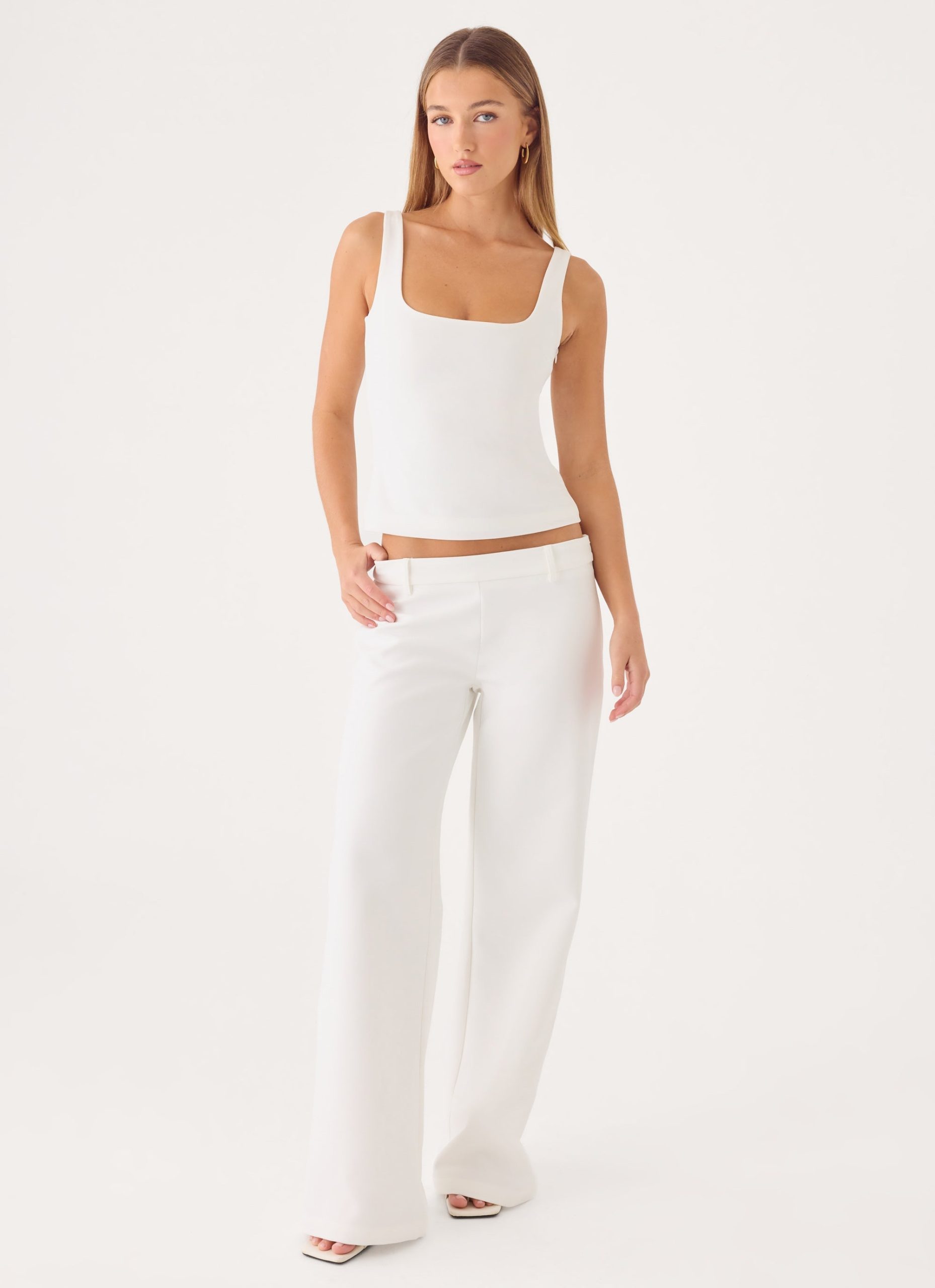 Hot As Ice Low Rise Pants - White - Image 5