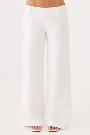 Hot As Ice Low Rise Pants - White