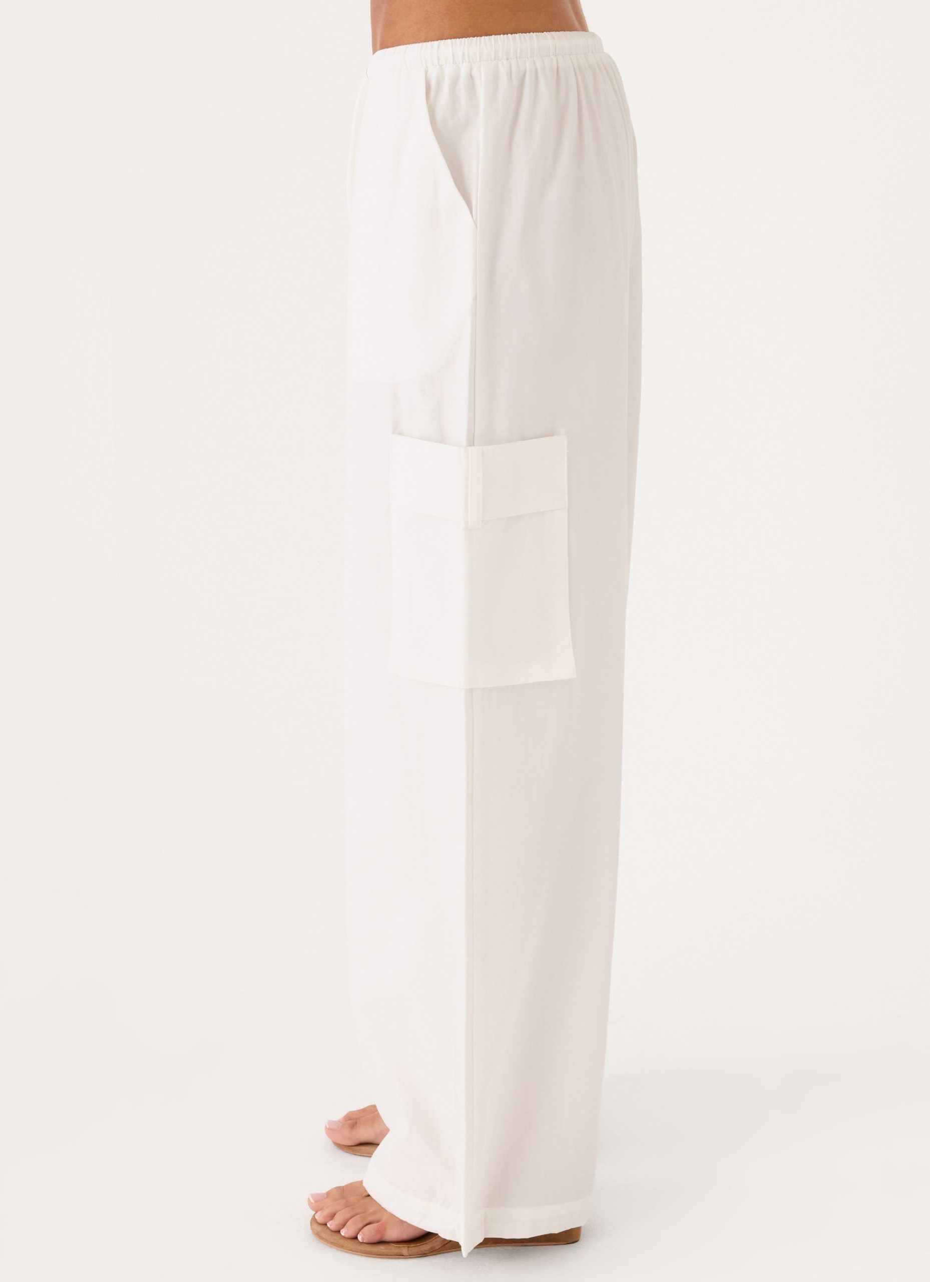 Kynzi Cargo Pants - White - Image 3