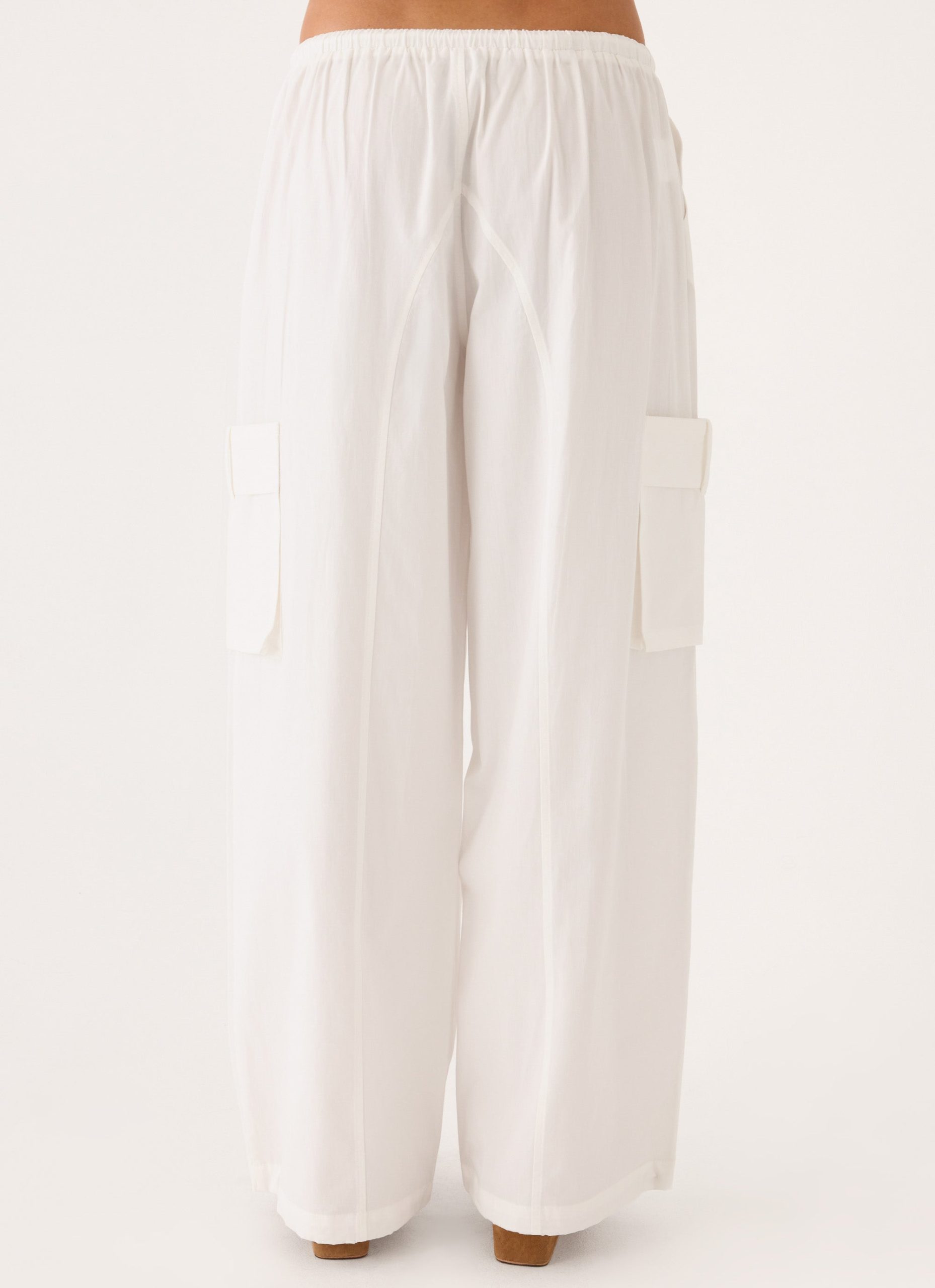 Kynzi Cargo Pants - White - Image 4