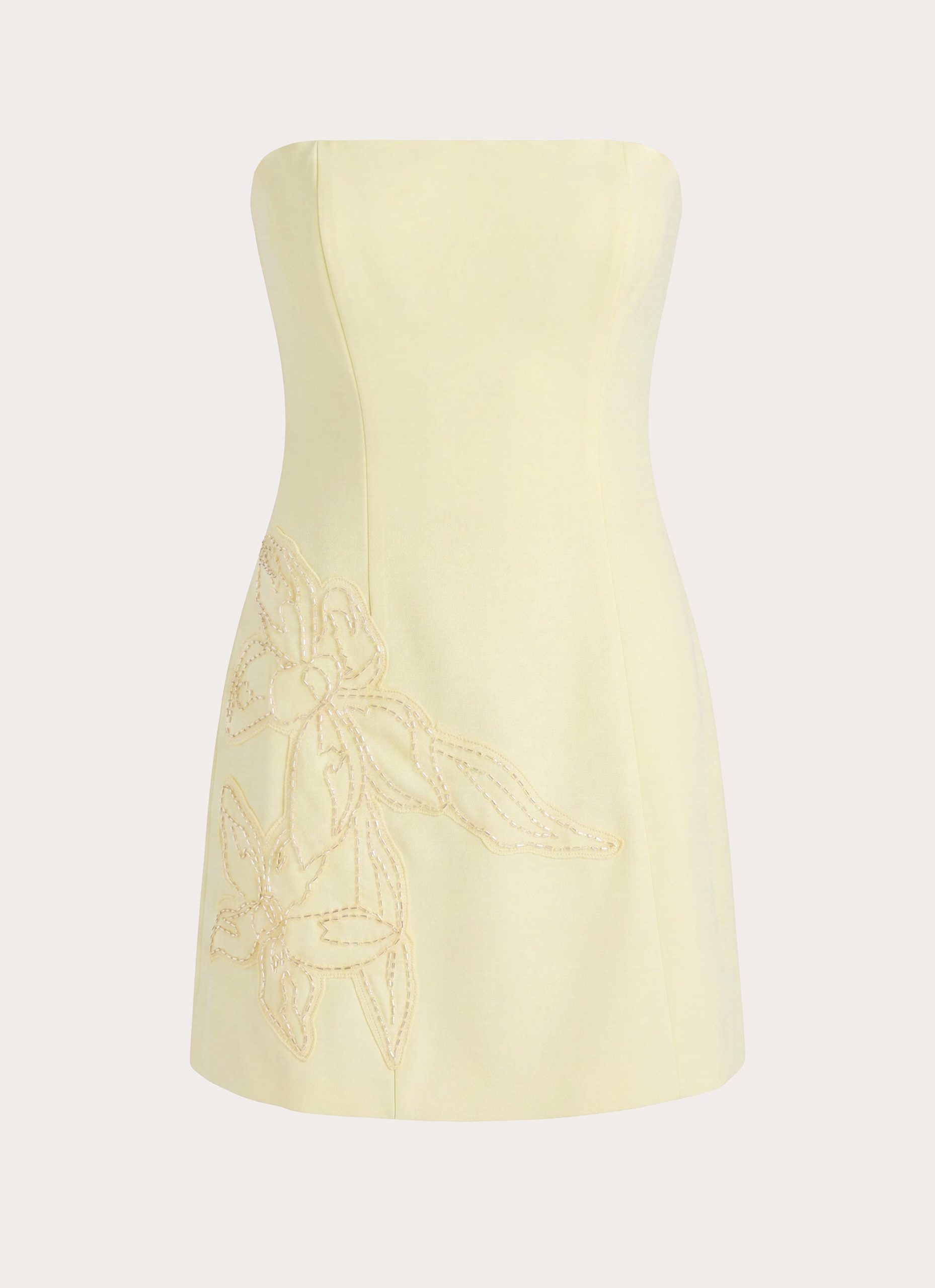 Marta Strapless Mini Dress - Yellow - Image 8