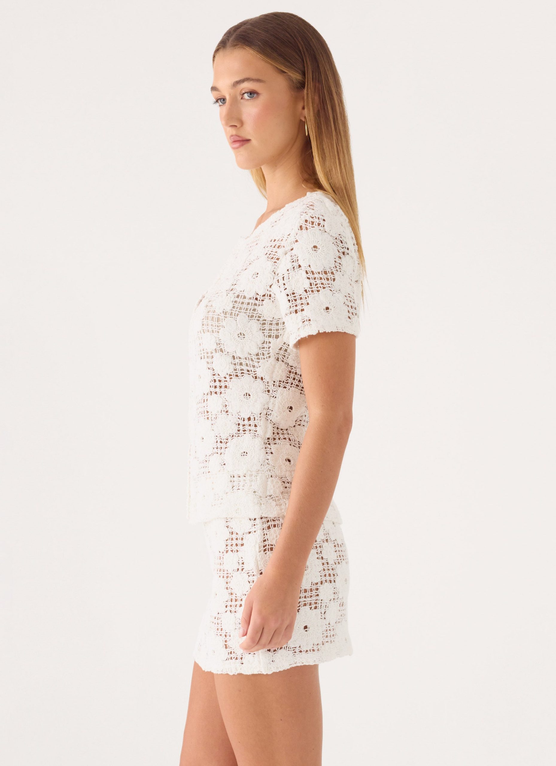 Nyxie Crochet Top - White - Image 5