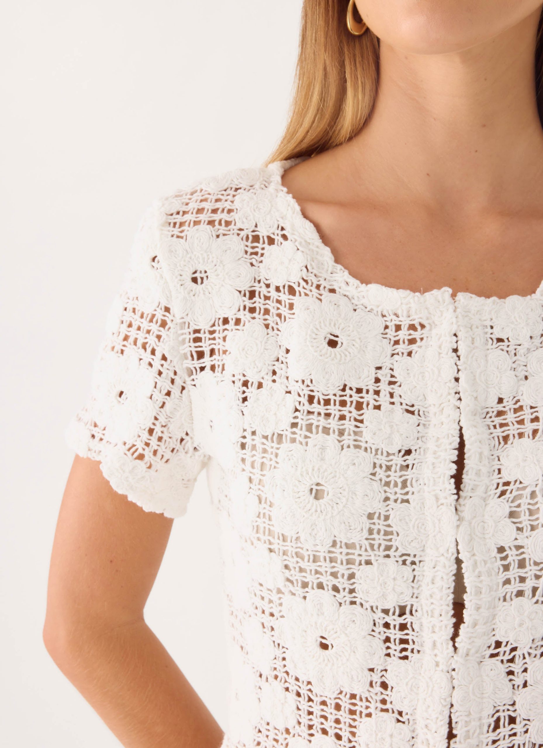 Nyxie Crochet Top - White - Image 7
