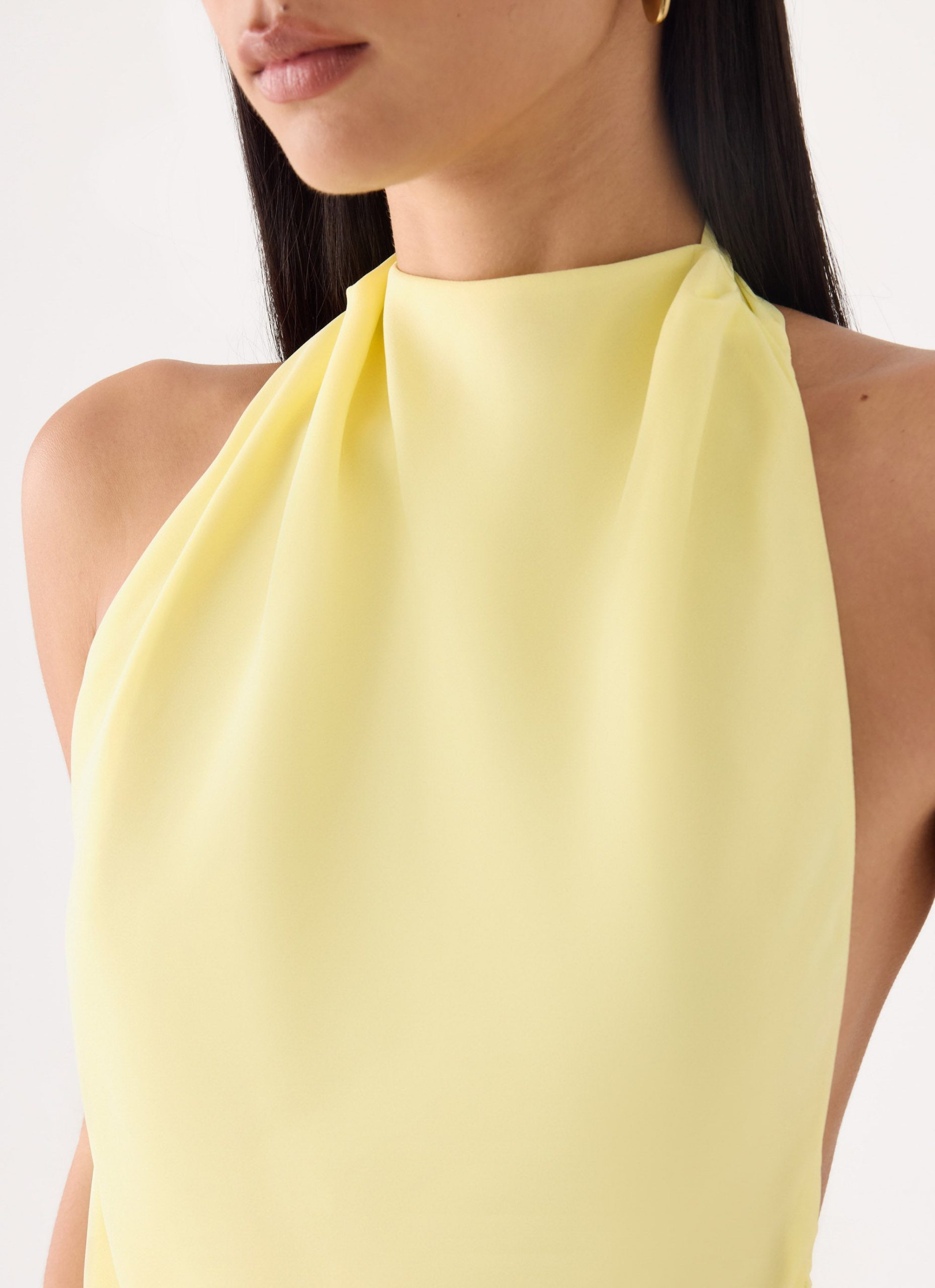 Oria Halter Maxi Dress - Yellow - Image 4