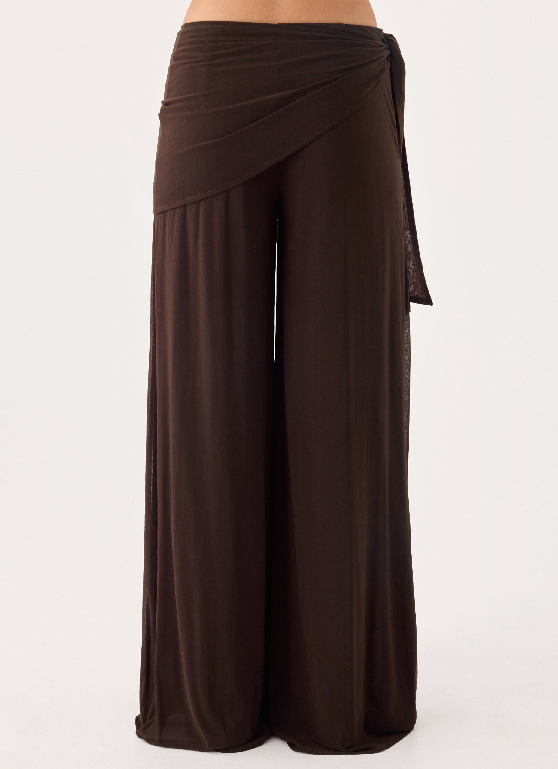 Riyan Waist Scarf Pant - Chocolate - Image 4