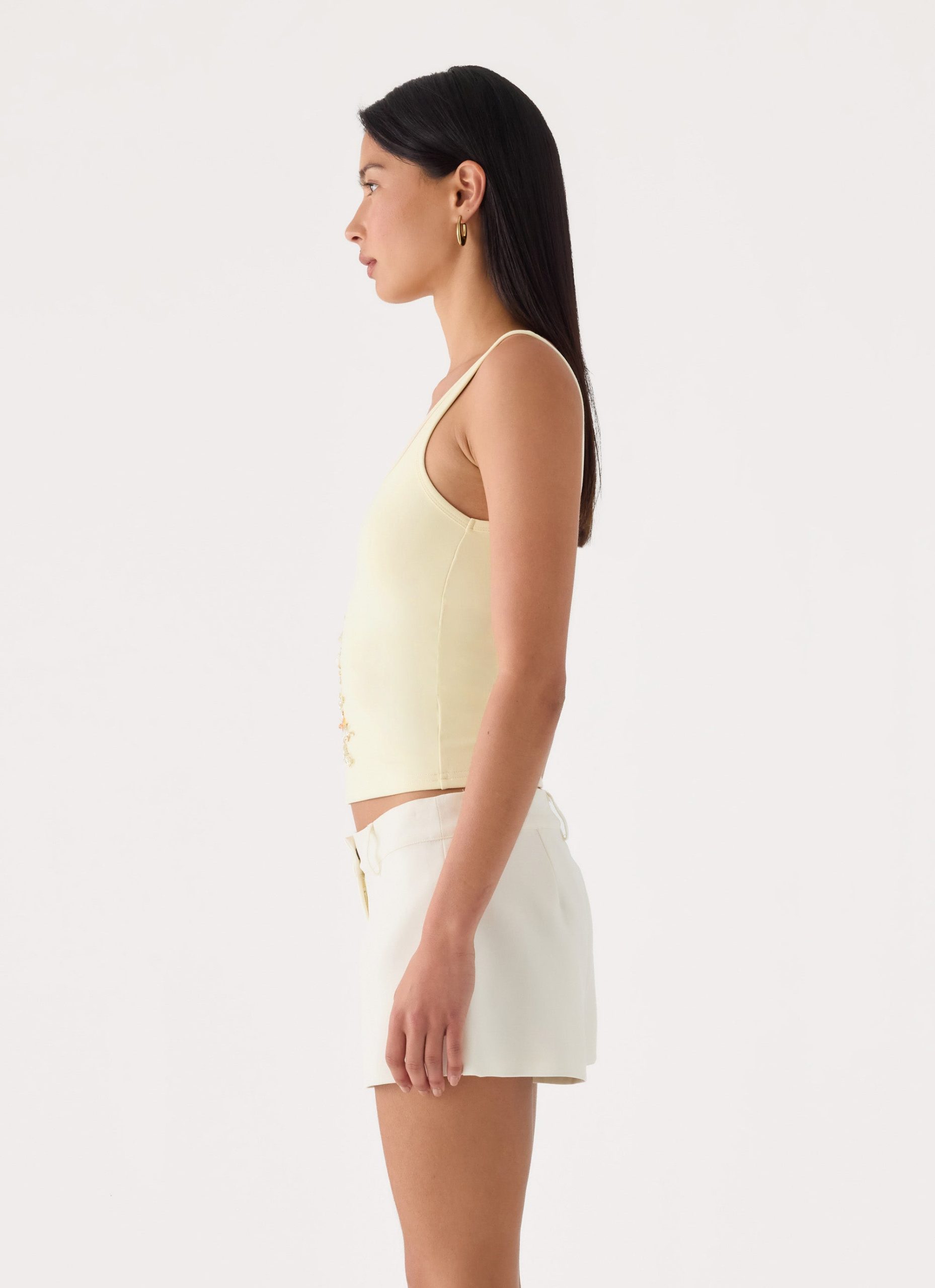 Rosamel Beaded Tank Top - Yellow - Image 2