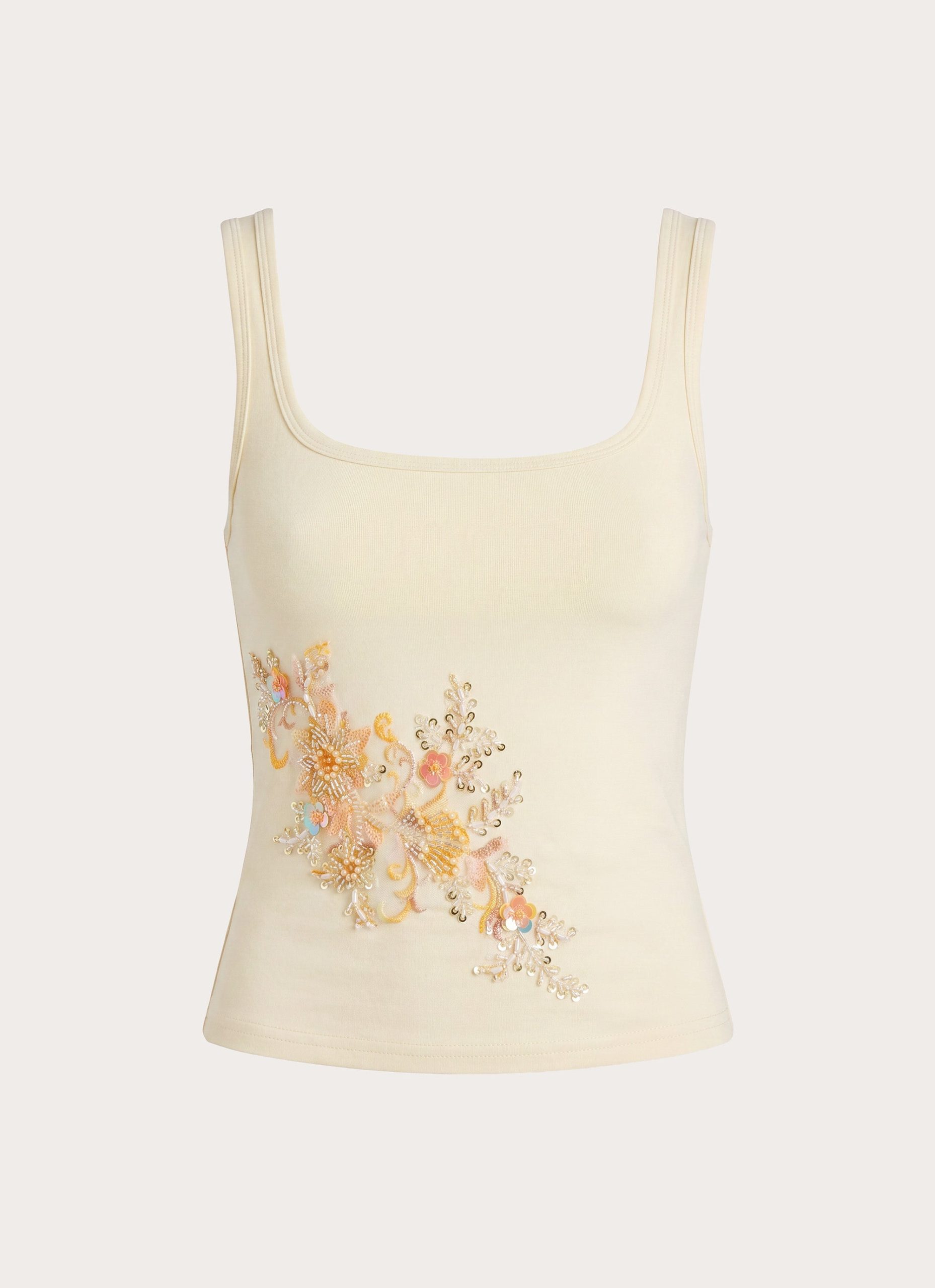 Rosamel Beaded Tank Top - Yellow - Image 8