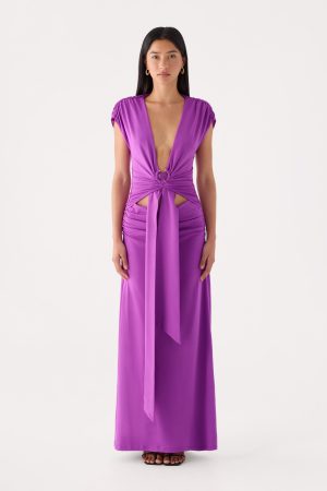Salira Hardware Maxi Dress - Purple