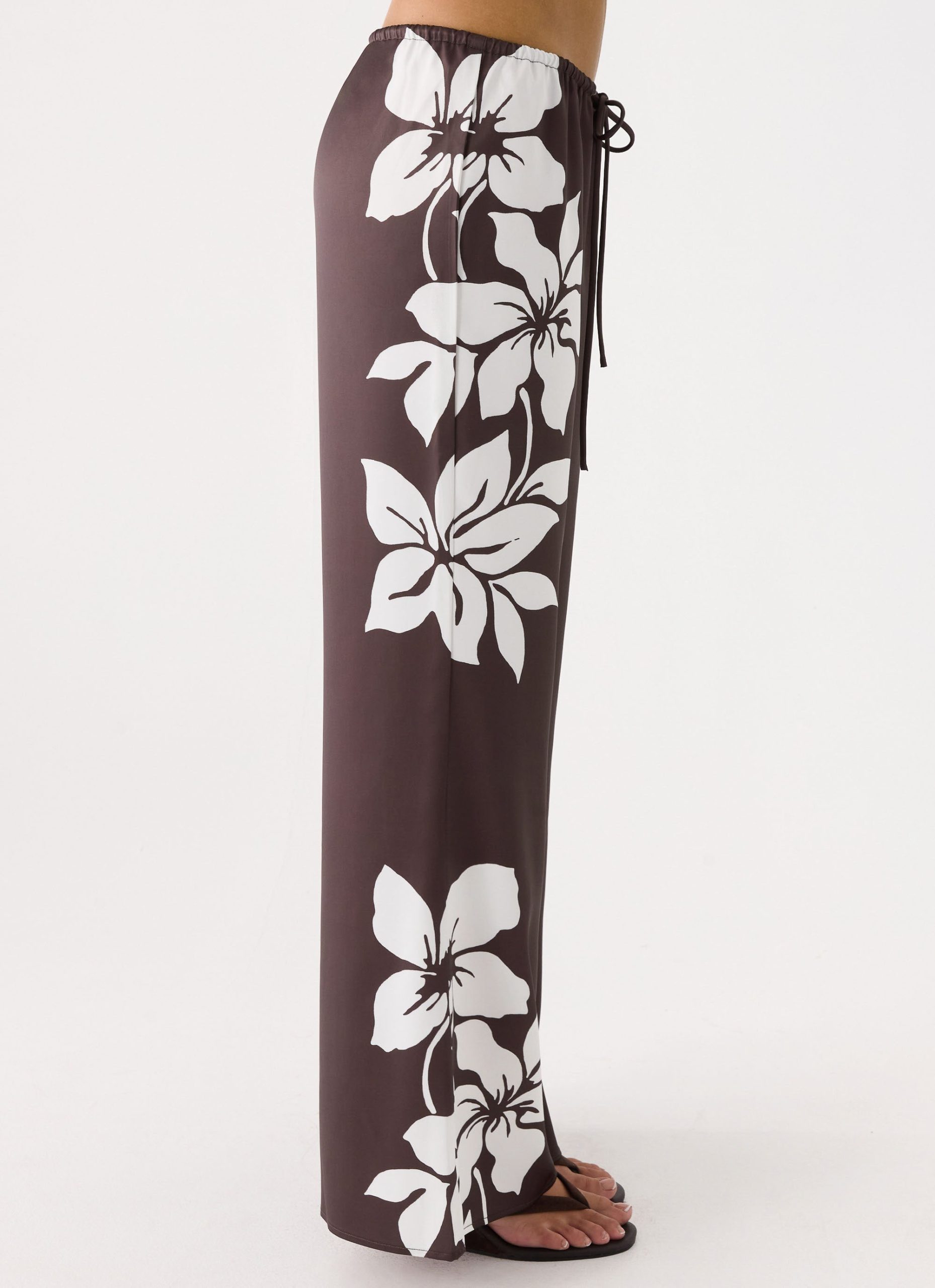 Sorena Low Rise Flared Pants - Chocolate Tropic Floral - Image 4