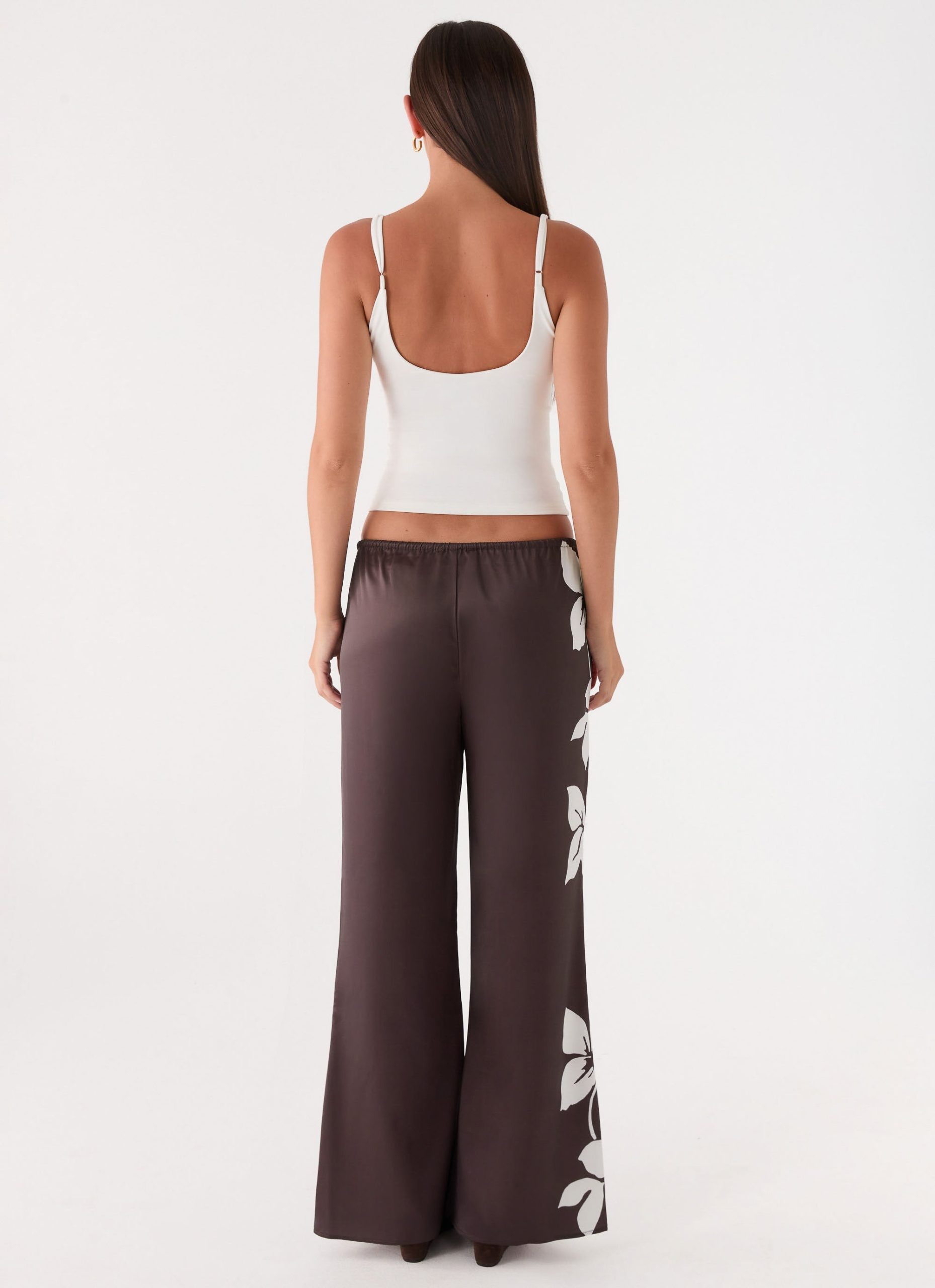 Sorena Low Rise Flared Pants - Chocolate Tropic Floral - Image 7