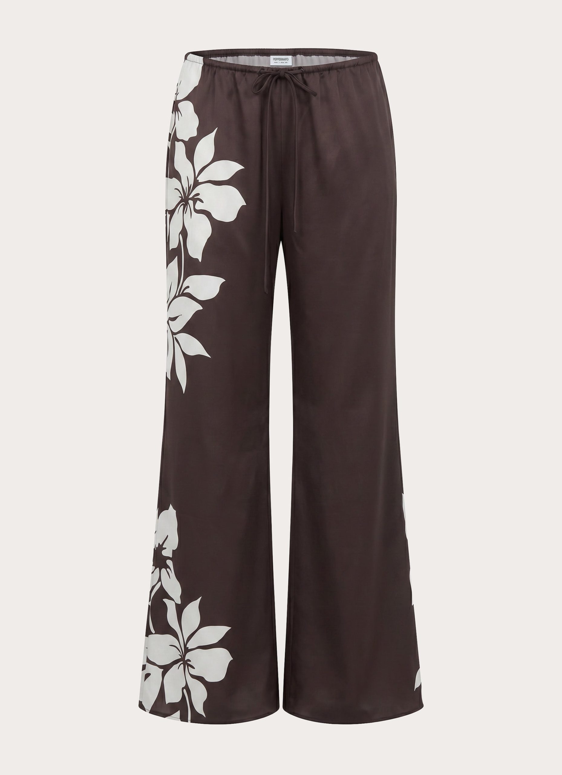 Sorena Low Rise Flared Pants - Chocolate Tropic Floral - Image 8