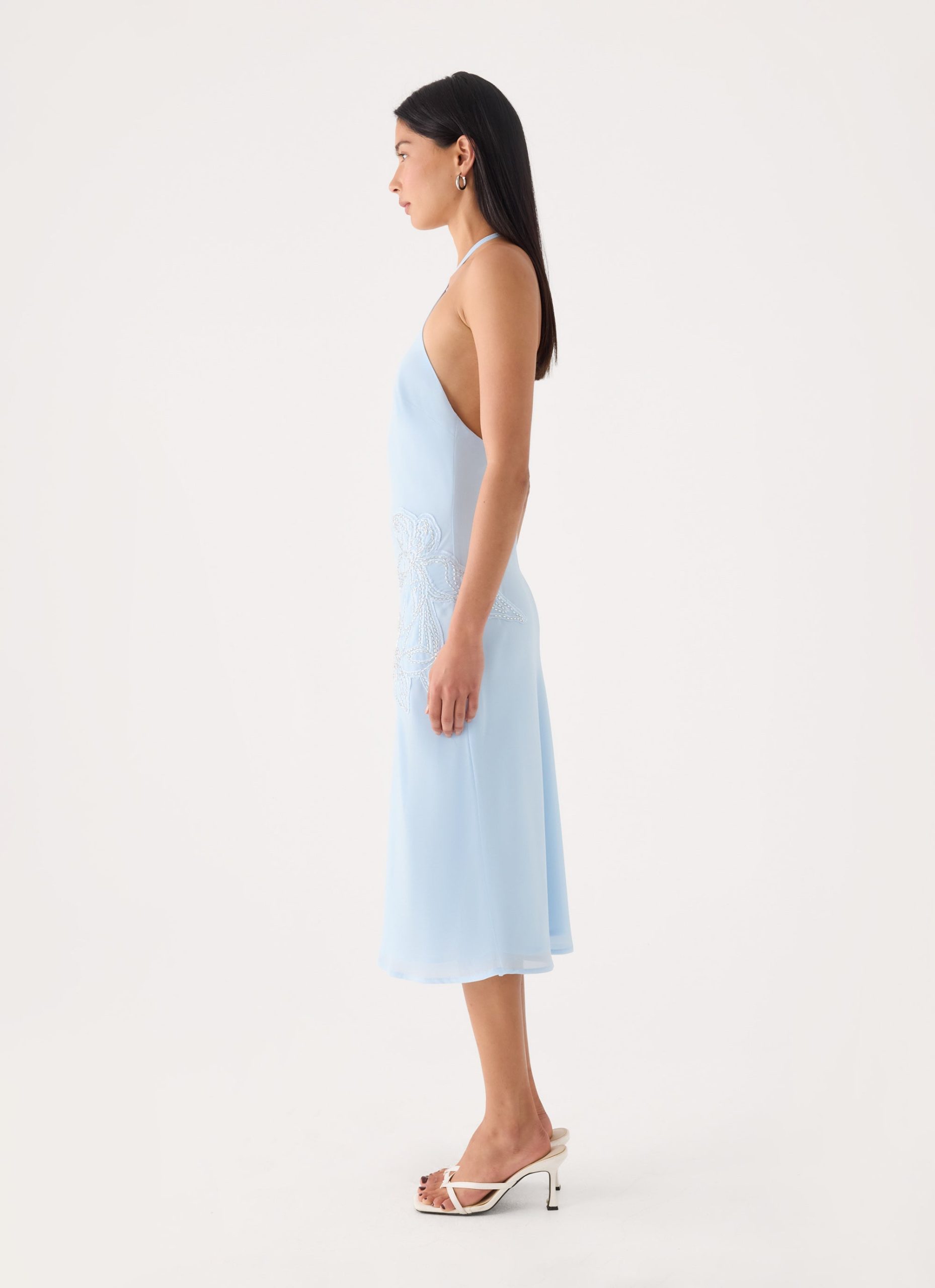Valeska Beaded Midi Dress - Blue - Image 3