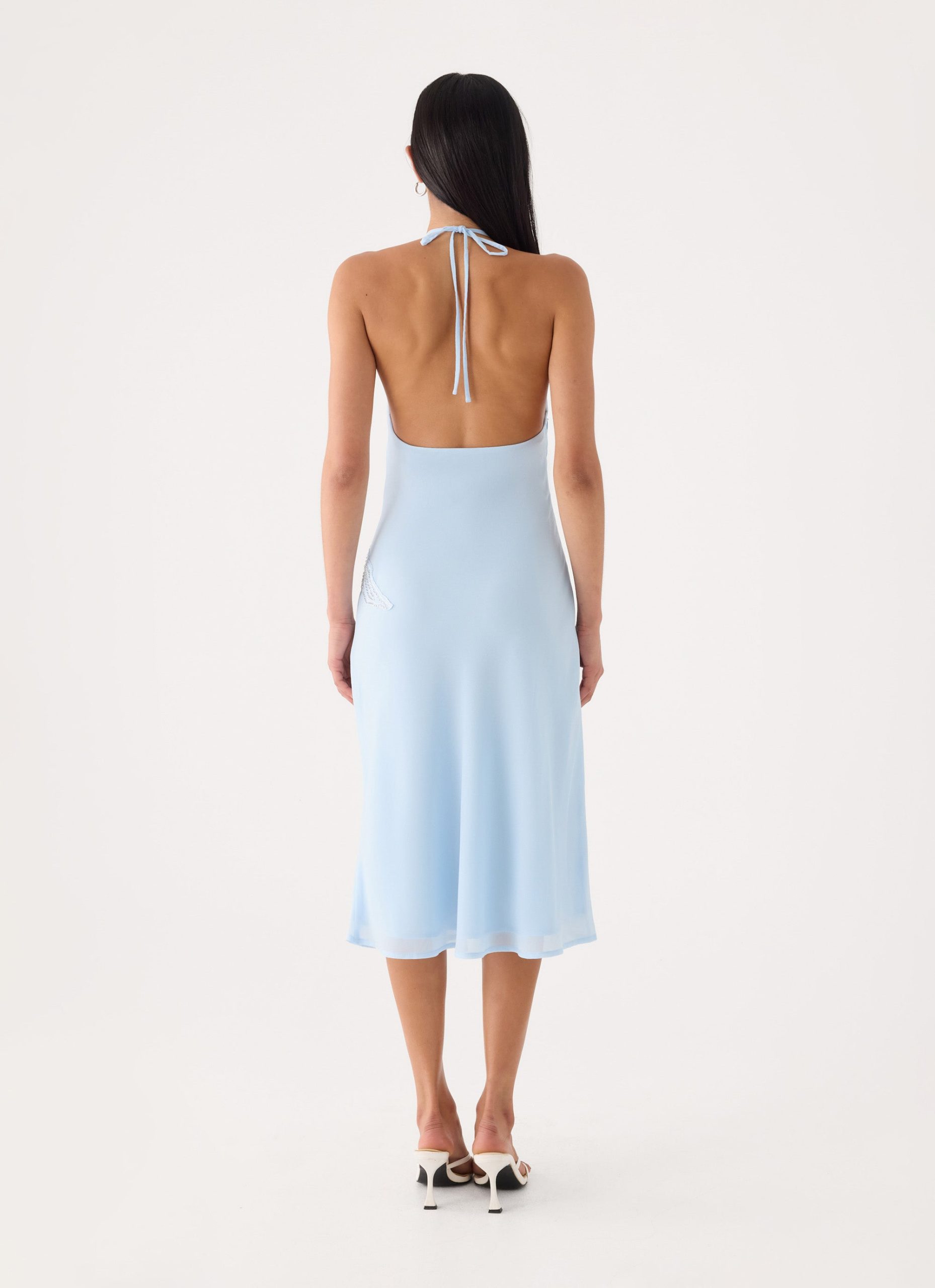 Valeska Beaded Midi Dress - Blue - Image 2
