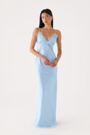 Winona Night Slip Dress - Blue