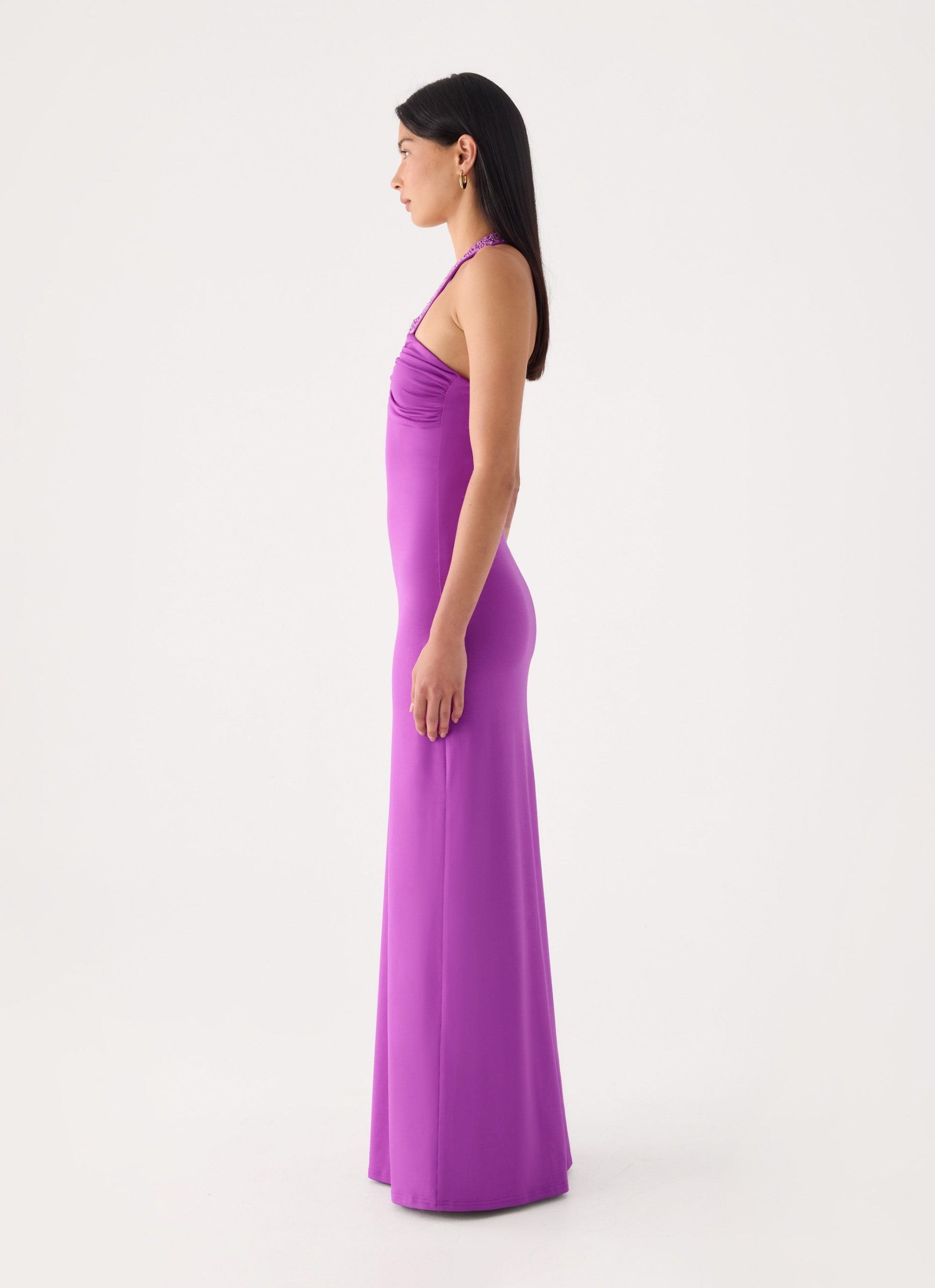 Yamila Beaded Strap Maxi Dress - Purple - Image 2