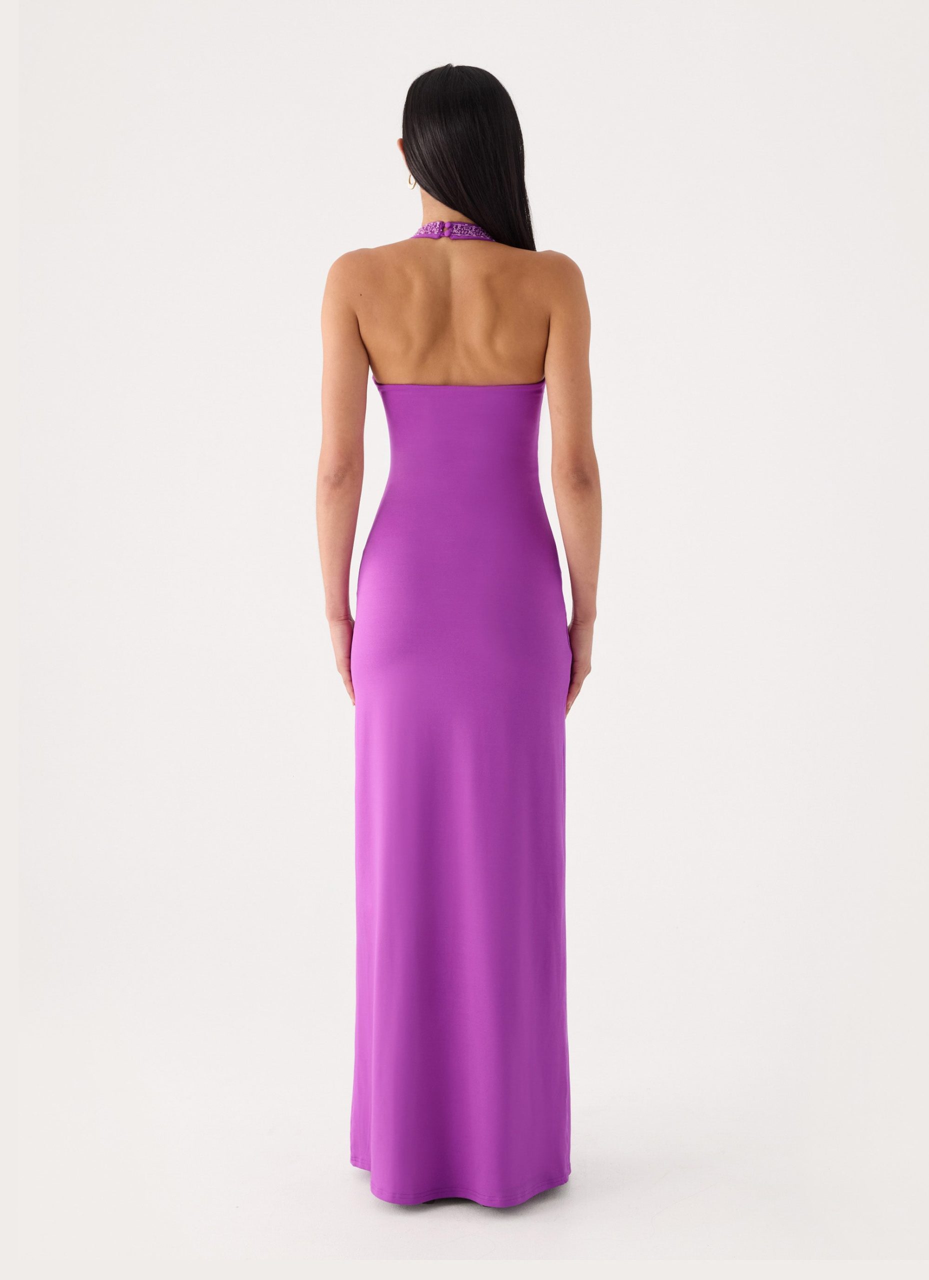 Yamila Beaded Strap Maxi Dress - Purple - Image 3