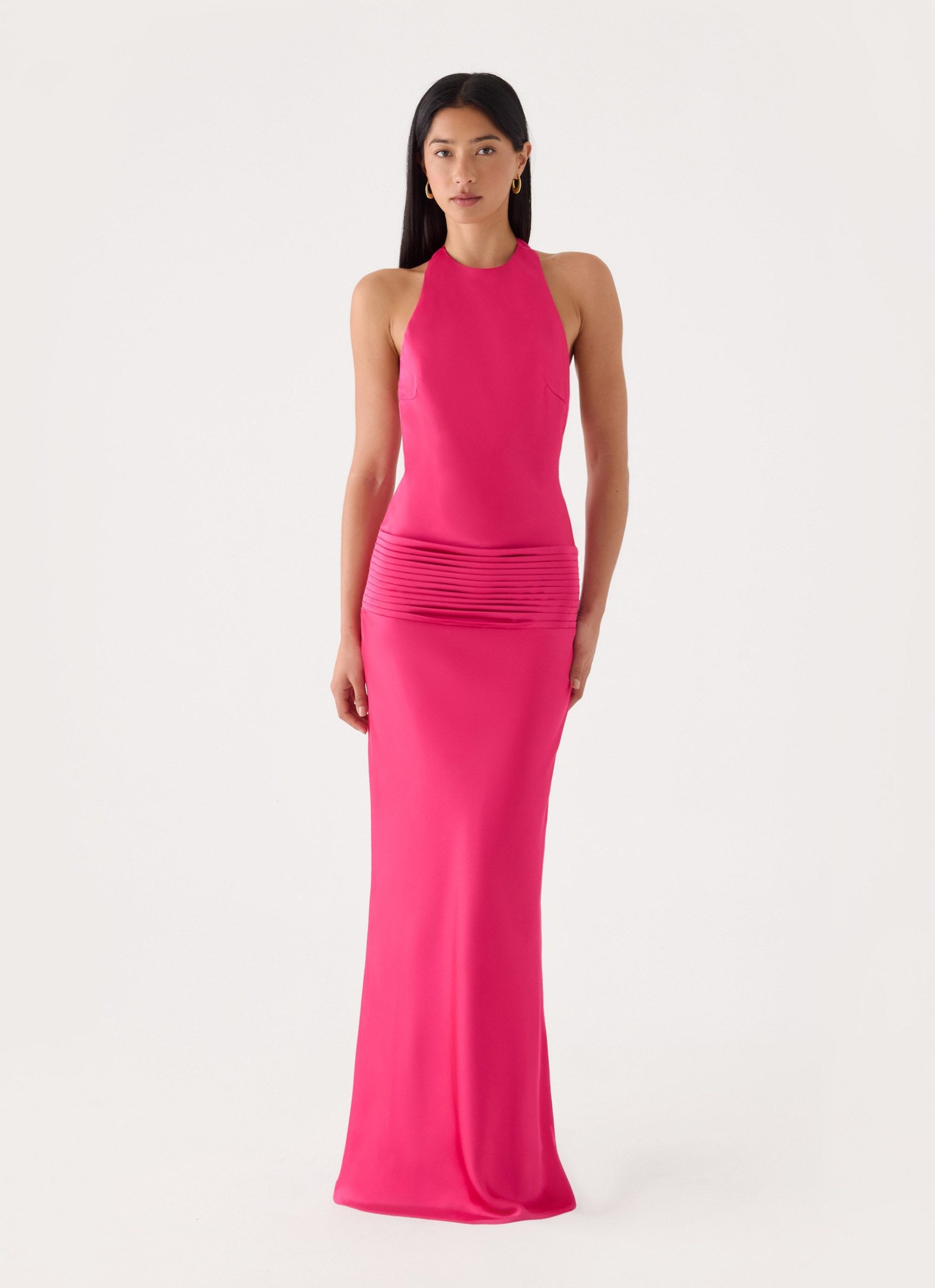 Zarita Halter Maxi Dress - Fuchsia - Image 6